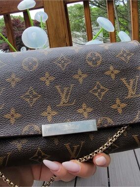 Louis Vuitton Brown Monogram Crossbody with Gold-Tone Chain
